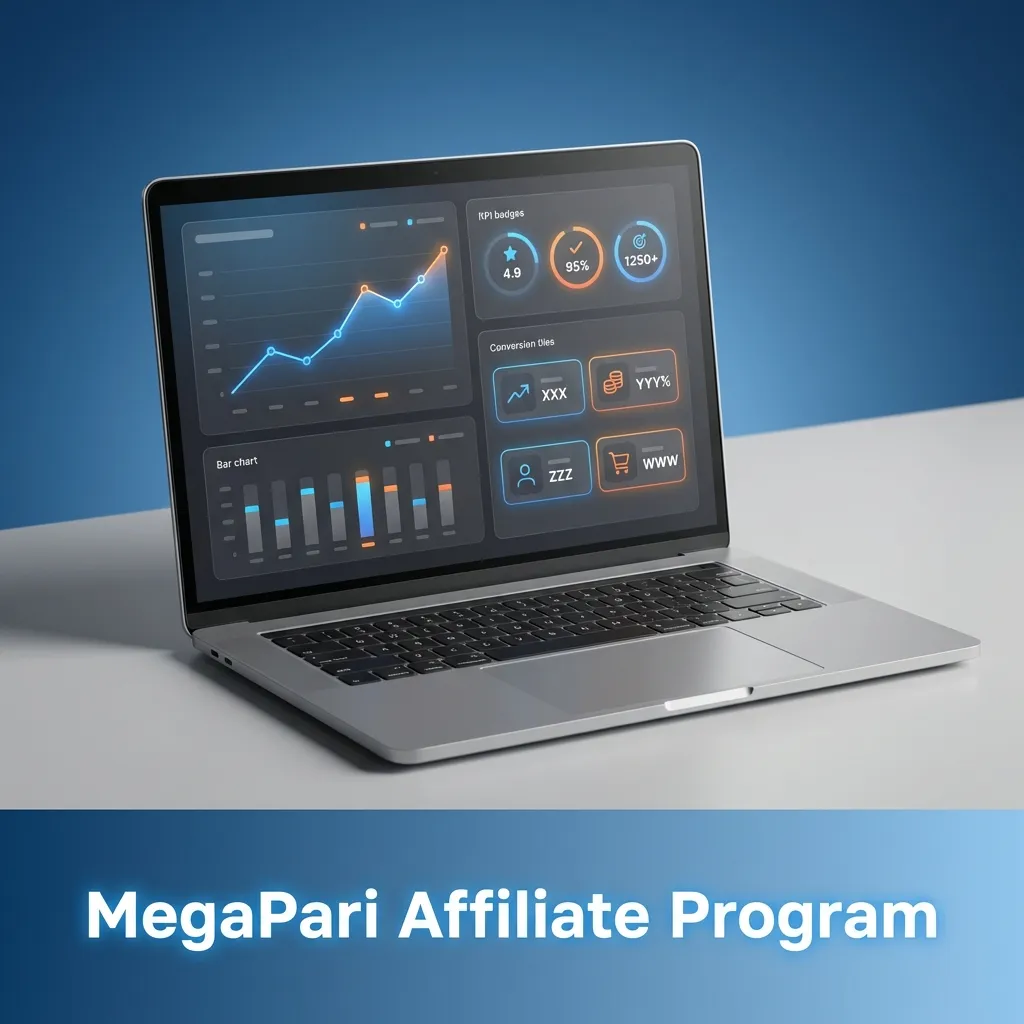 Banner promoting the MegaPari affiliate program with revenue share, tracking tools, and support for partners in India and beyond
