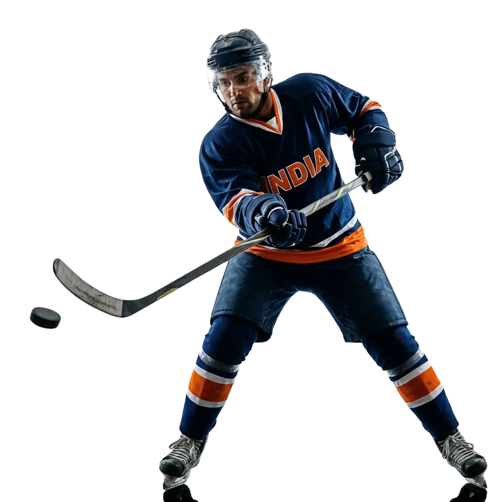 MegaPari ice hockey betting interface showing odds, live markets, and a welcome bonus for new Indian users in INR