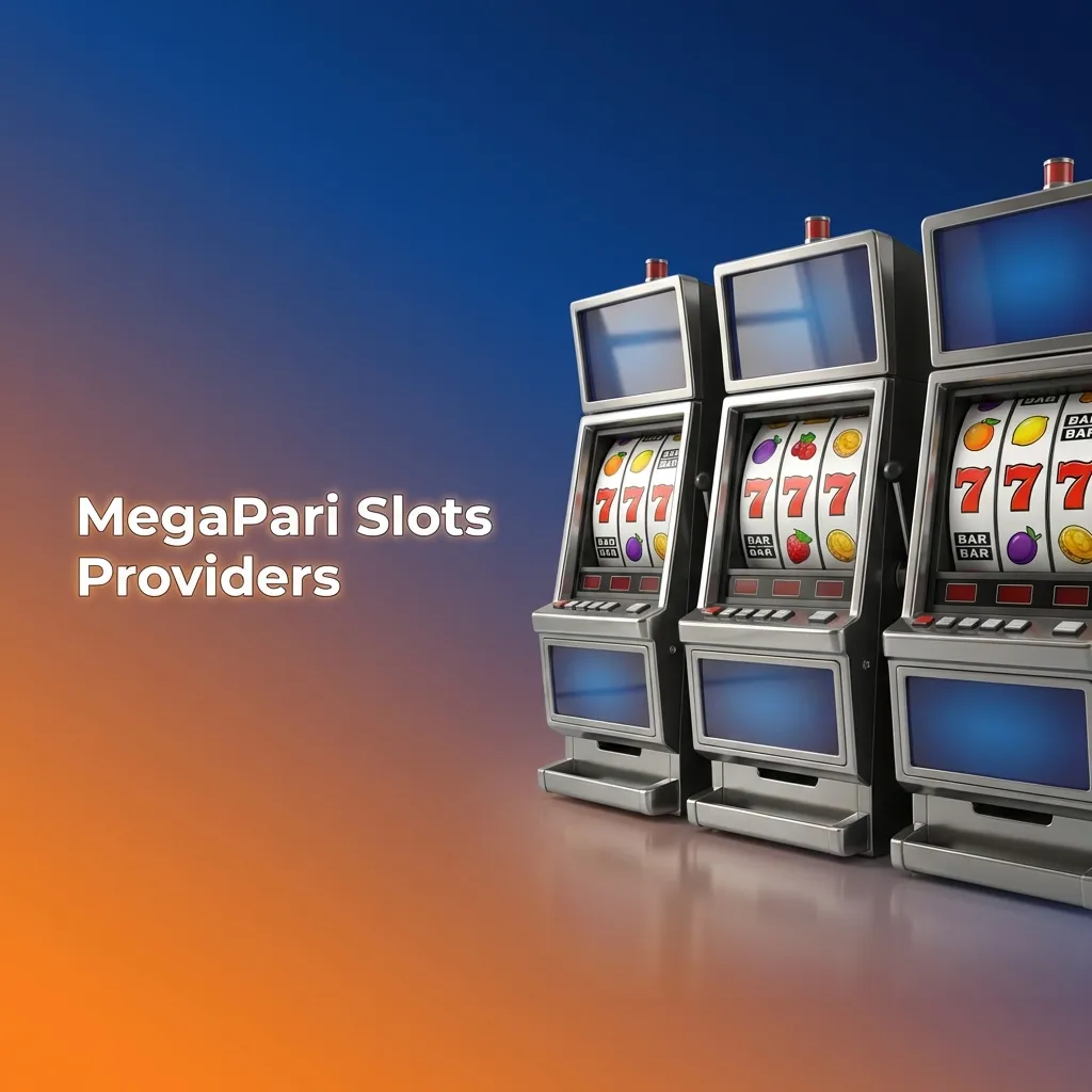 MegaPari slots lobby showing logos of top providers and number of games from each developer