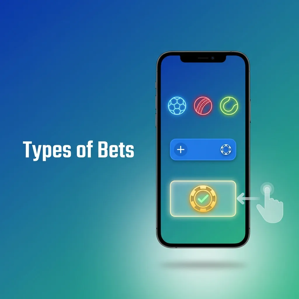 Illustration summarizing single, express, and system bets with brief descriptions of how each betting type works.