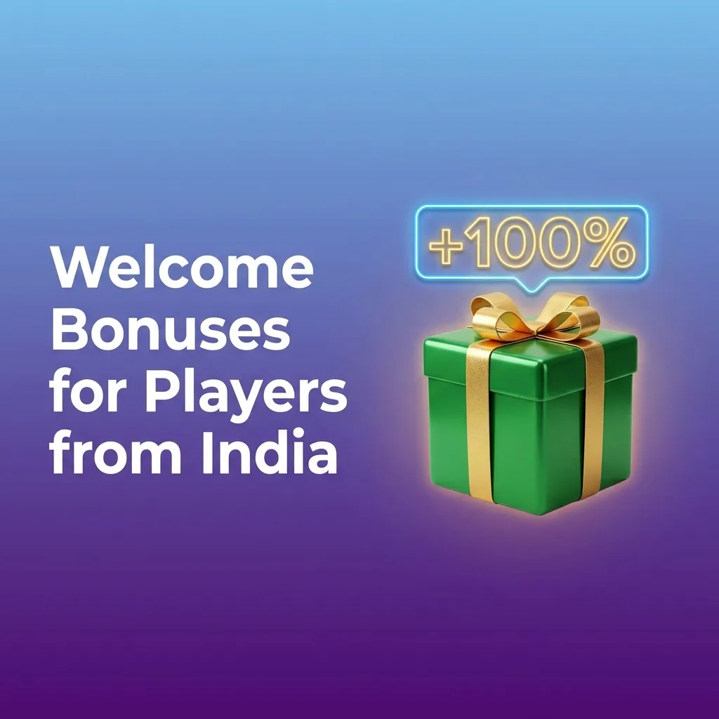 Banner showing “Welcome Bonuses for Players from India” with 133700 INR offer and 150 free spins highlighted in bold