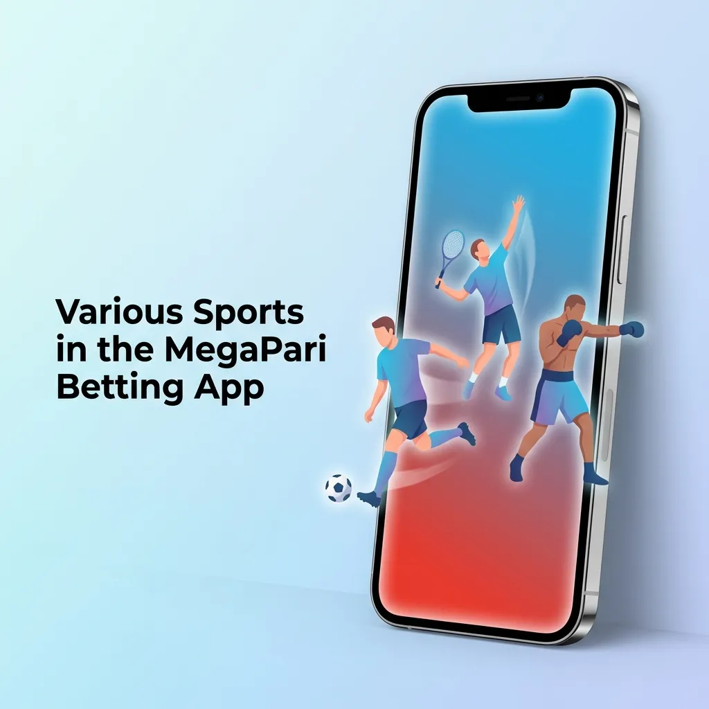 MegaPari betting app screen showing live and pre-match odds for cricket, football, tennis, kabaddi, eSports and more