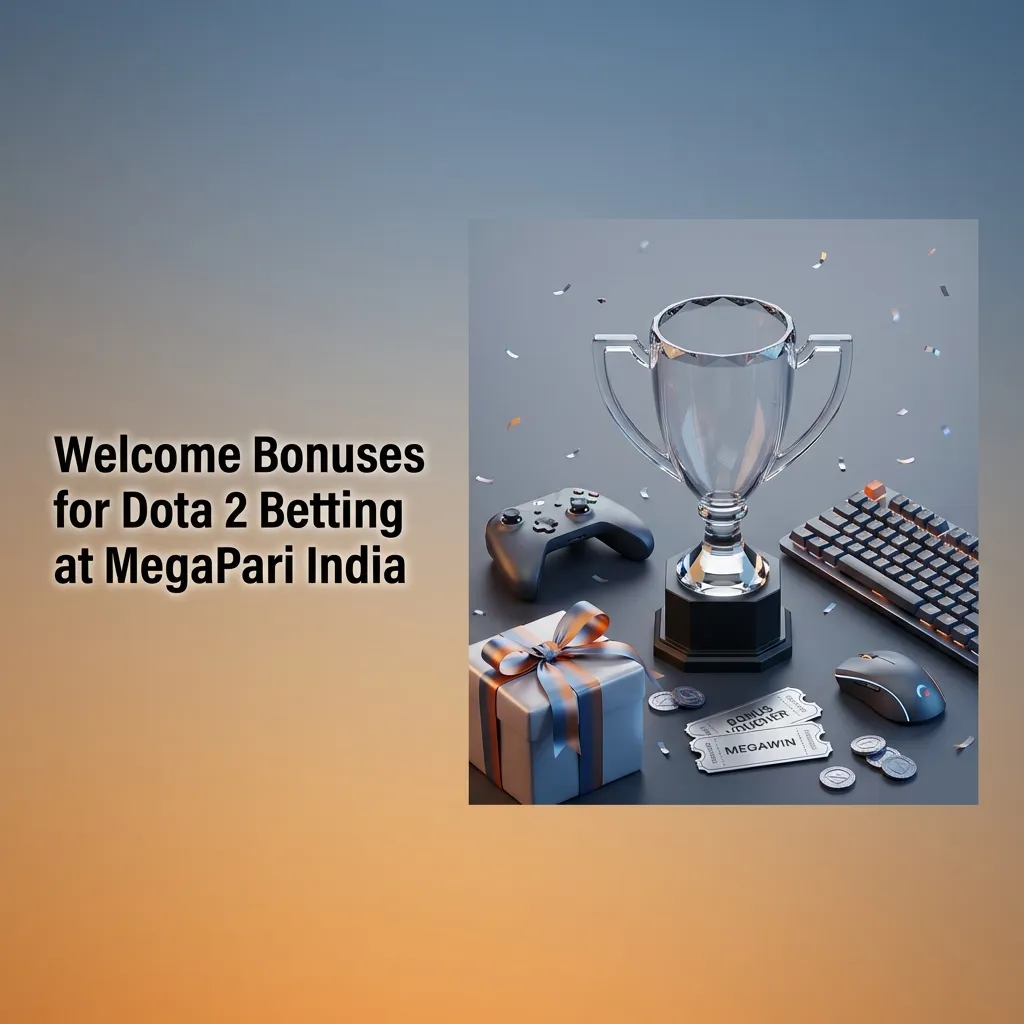 Banner showing “Welcome Package up to 133700 INR + 150 Free Spins” for new Dota 2 bettors at MegaPari India